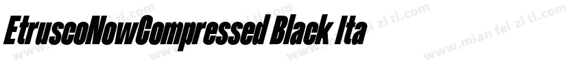 EtruscoNowCompressed Black Italic字体转换